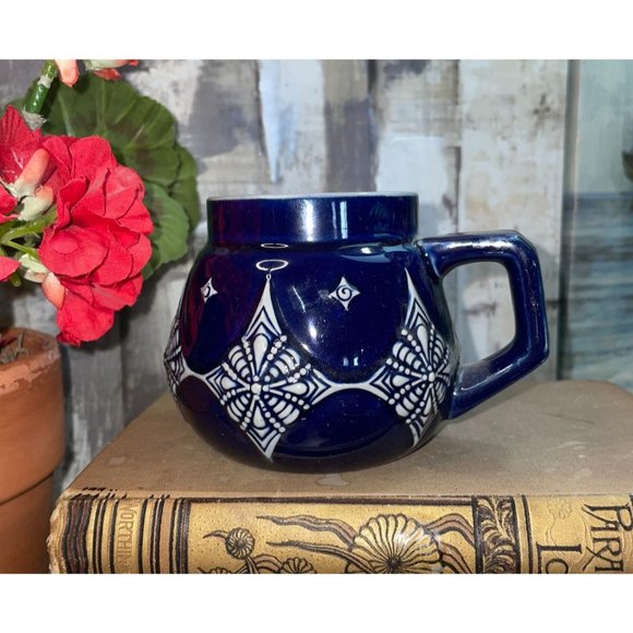 SET Vintage AG Wick Werke Blue Gray Porcelain Art Deco Mugs Cups Steins Germany - Picture 7 of 16